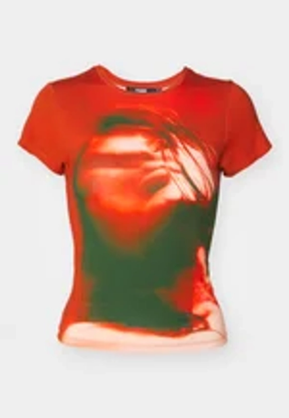 Jaded London SHORT SLEEVE BABY TEE - T-shirt imprimé - red/rouge - ZALANDO.FR
