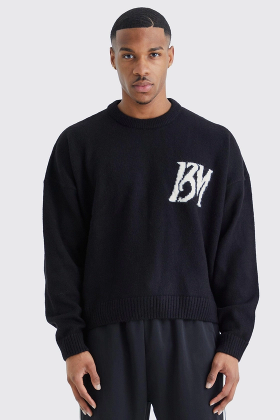 Boxy Bm Brushed Knitted Jumper