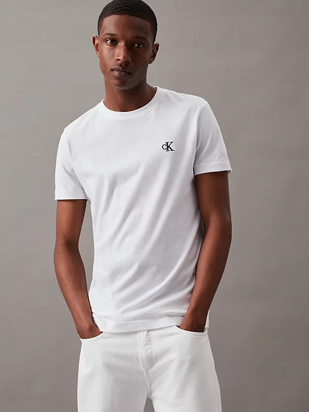 T-shirt in cotone slim da Calvin Klein® | J30J314544YAF