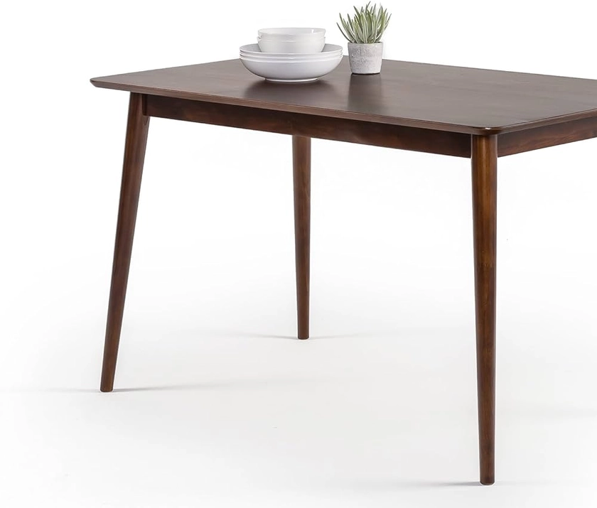 Table à manger en bois 120 cm ZINUS Jen | Table de cuisine en bois massif | Facile à monter, espresso : Amazon.fr: Cuisine et Maison
