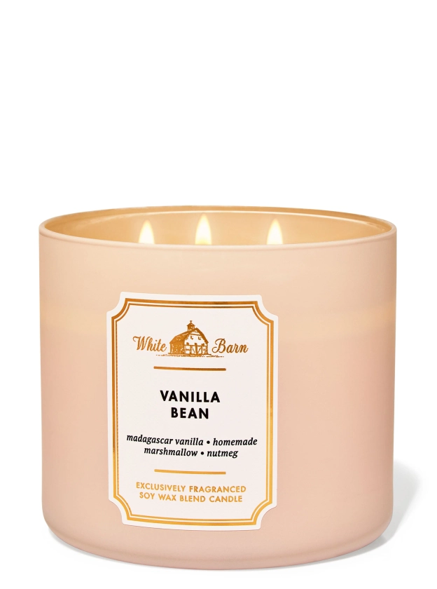 Vanilla Bean 3-Wick Candle - White Barn | Bath & Body Works