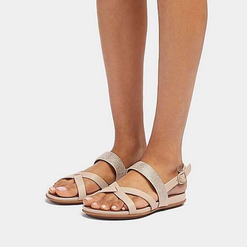 Women's Gracie Leather-Microfibre Back-Strap-Sandals | FitFlop UK