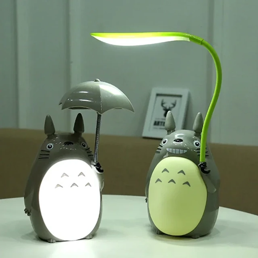 Creative Night Lights LED Cartoon Anime Shape Lamps USB Rechargeable Reading Table Desk Lamps for Kids Gift Home Decor Novelty