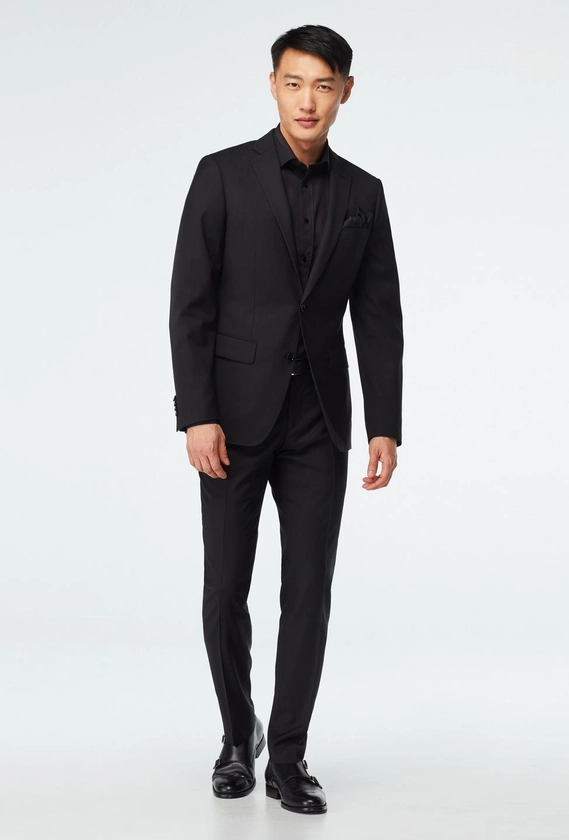 Custom Suits Made For You - Milano Black Suit | INDOCHINO