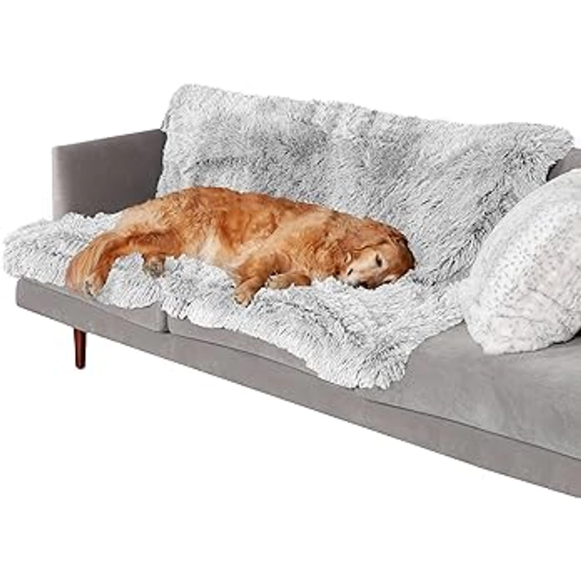 Amazon.com : Furhaven Waterproof Throw Blanket for Dogs & Indoor Cats, Washable - Shaggy Plush Calming Long Faux Fur & Velvet Dog Blanket - Mist Gray, Extra Large/XL : Pet Supplies