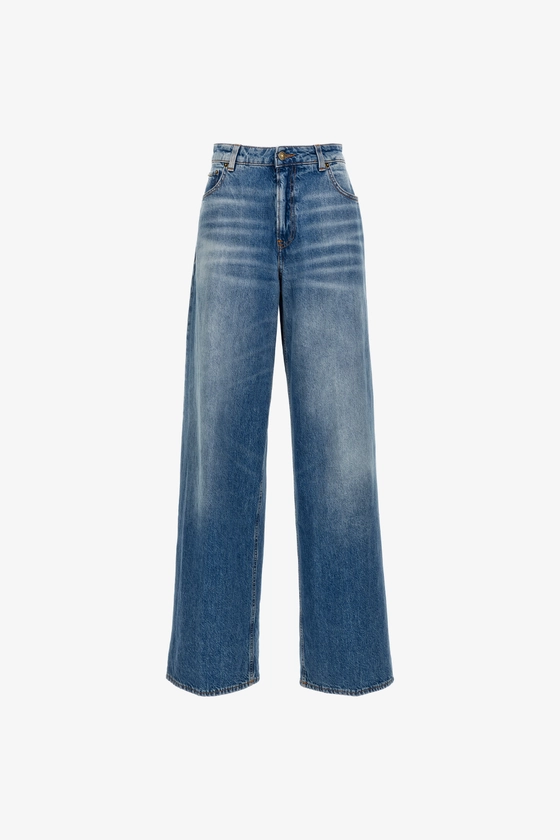 Wide leg Jeans | Bleu foncé | Femme | Roberto Cavalli FR