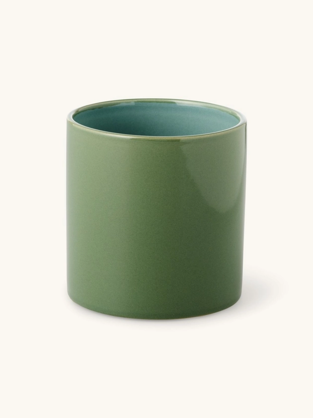 Cache-pot | Porcelaine. Ø10,5 x 11 cm. | Moss Green