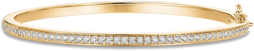 PAVOI 14K Gold Plated Cubic Zirconia Bangle Classic Tennis Bracelet | Yellow Gold Bracelets for Women | 7.5 Inches : Amazon.ca: Clothing, Shoes & Accessories