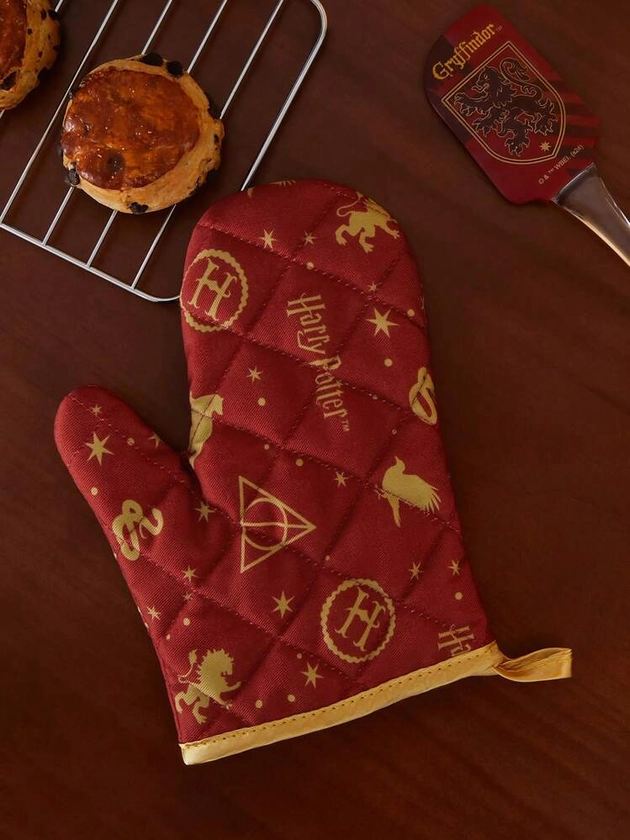 HARRY POTTER X SHEIN 1pc Luva de isolamento térmico vermelha, para presente de Natal