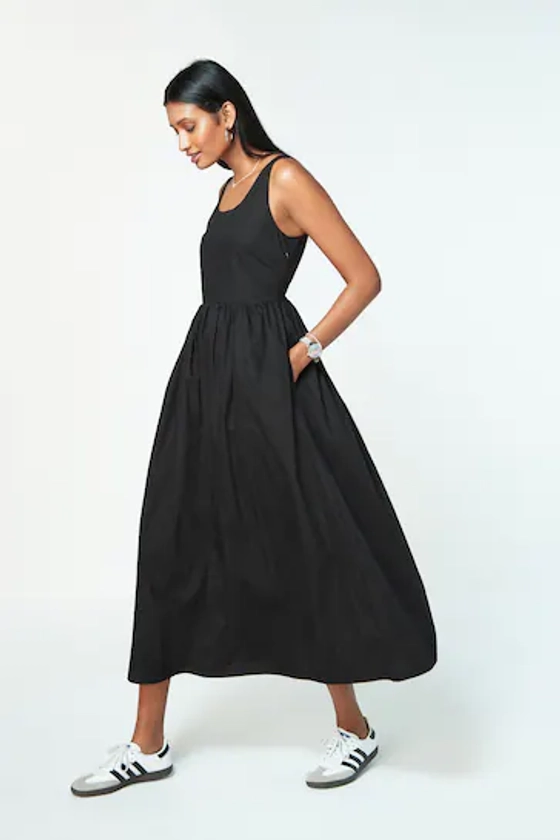 Buy Black Summer Poplin Dress from the Next UK online shop