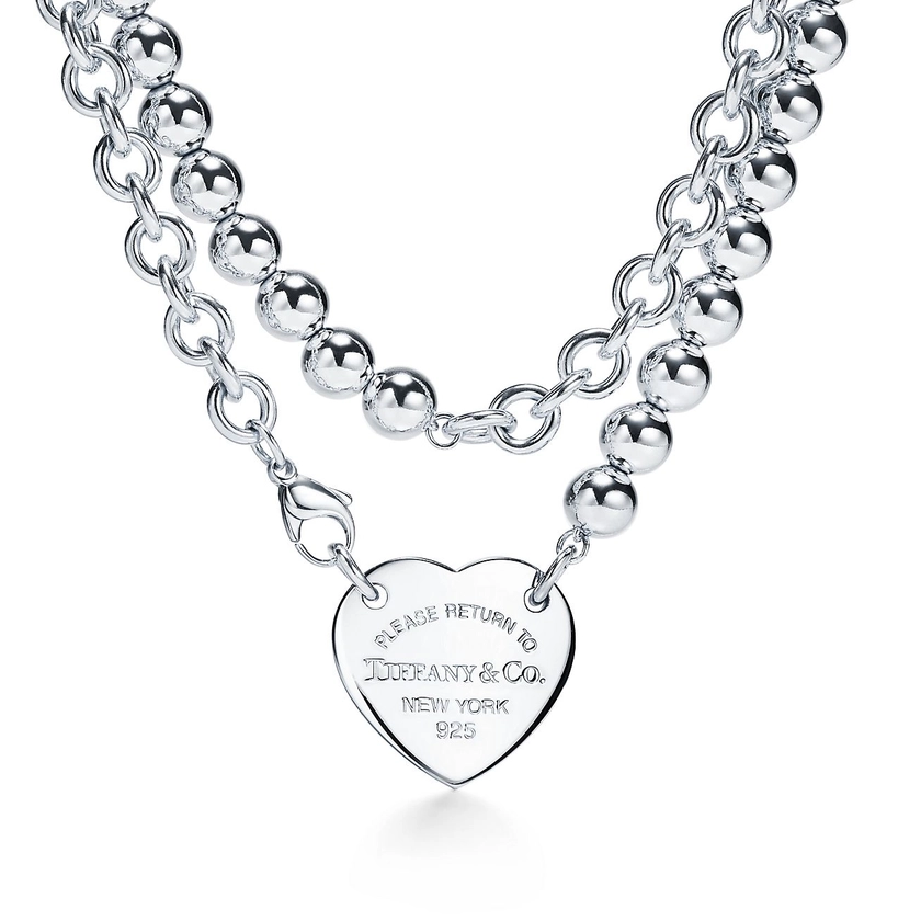 Return to Tiffany™Heart Tag Wrap Necklace in Sterling Silver, 32"