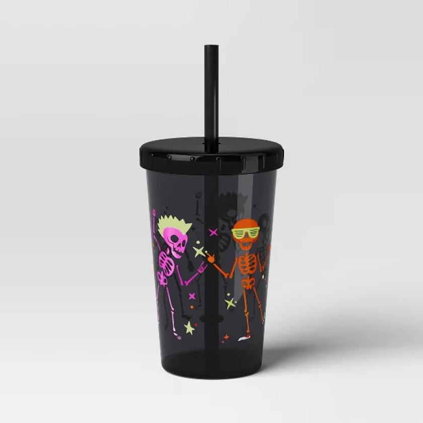 12 fl oz Halloween Ghost Tumbler with Straw Pink - Hyde & EEK! Boutique™