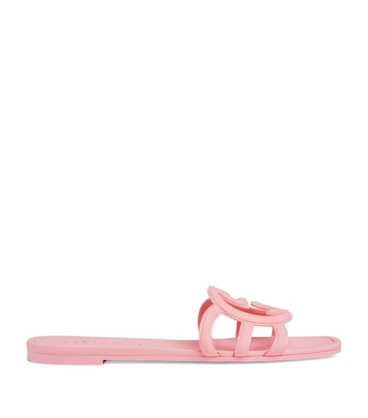 Womens Gucci 5815 pink Cut-Out Interlocking G Sandals | Harrods UK