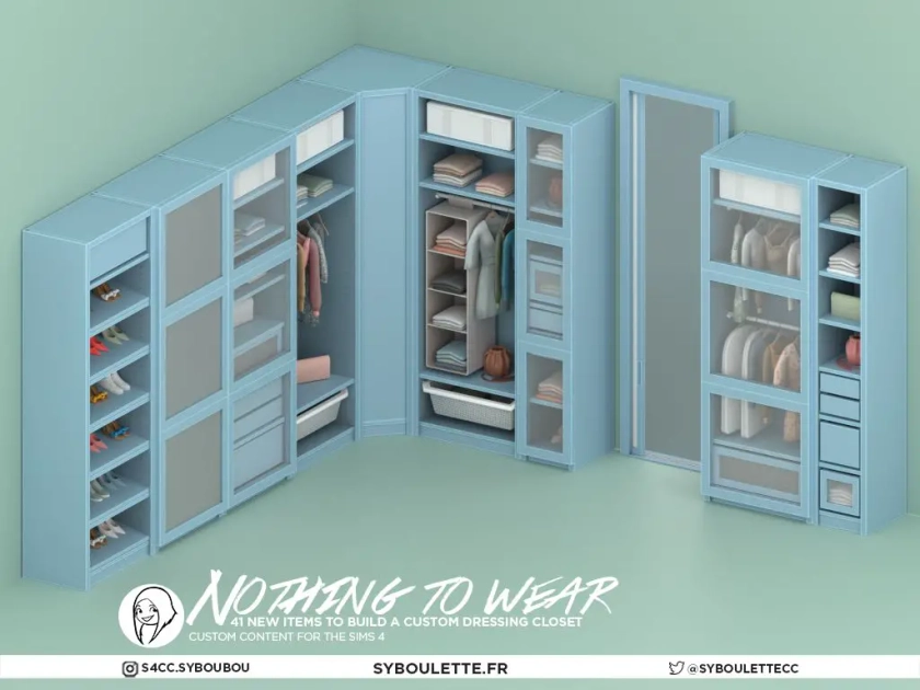 Nothing to wear closet cc sims 4 - Syboulette Custom Content for The Sims 4