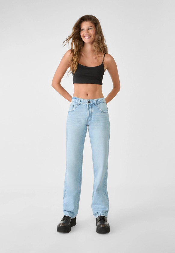 Straight fit jeans - Women's fashion | Stradivarius United Kingdom