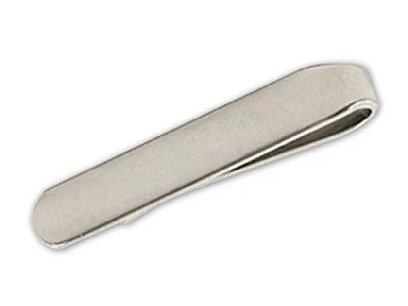 Lean Slide Clasp Silver Tie Bar | Metal Tie Bars | Tie Bar