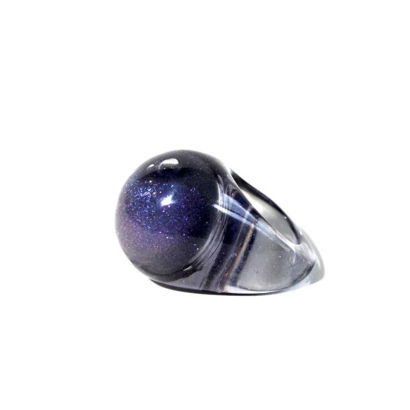 Snow Globe Ring Onyx