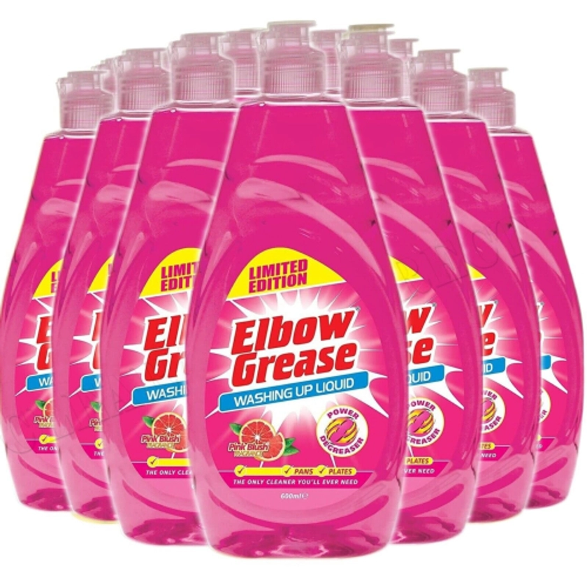 12 x ELBOW GREASE PINK BLUSH WASHING UP LIQUID 600ml on OnBuy