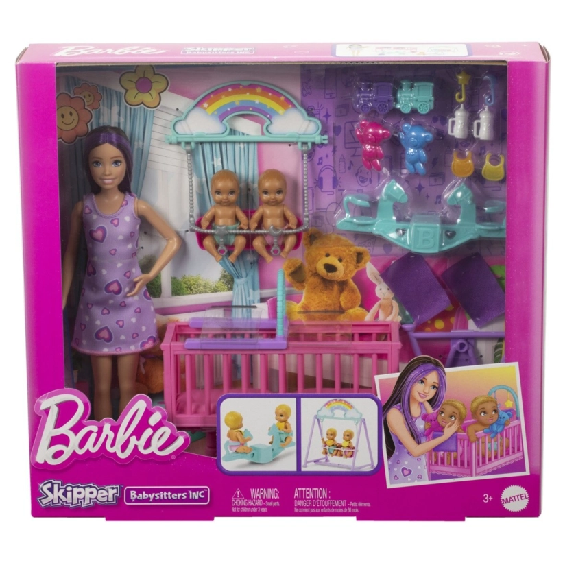 Barbie Skipper Babysitter Doll with Twin Nursery Playset