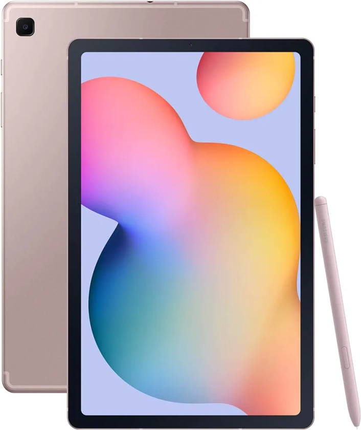 SAMSUNG Galaxy Tab S6 Lite (2024) 10.4" 64GB WiFi Android Tablet, S Pen Included, Gaming Ready, Long Battery Life, Slim Metal Design, Expandable Storage, US Version, Chiffon Pink, Amazon Exclusive