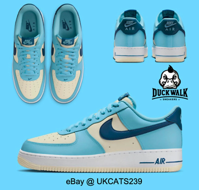 Nike Air Force 1 '07 Aquarius Blue Coconut Milk HF4837-407 Men's Multi Size NEW | eBay