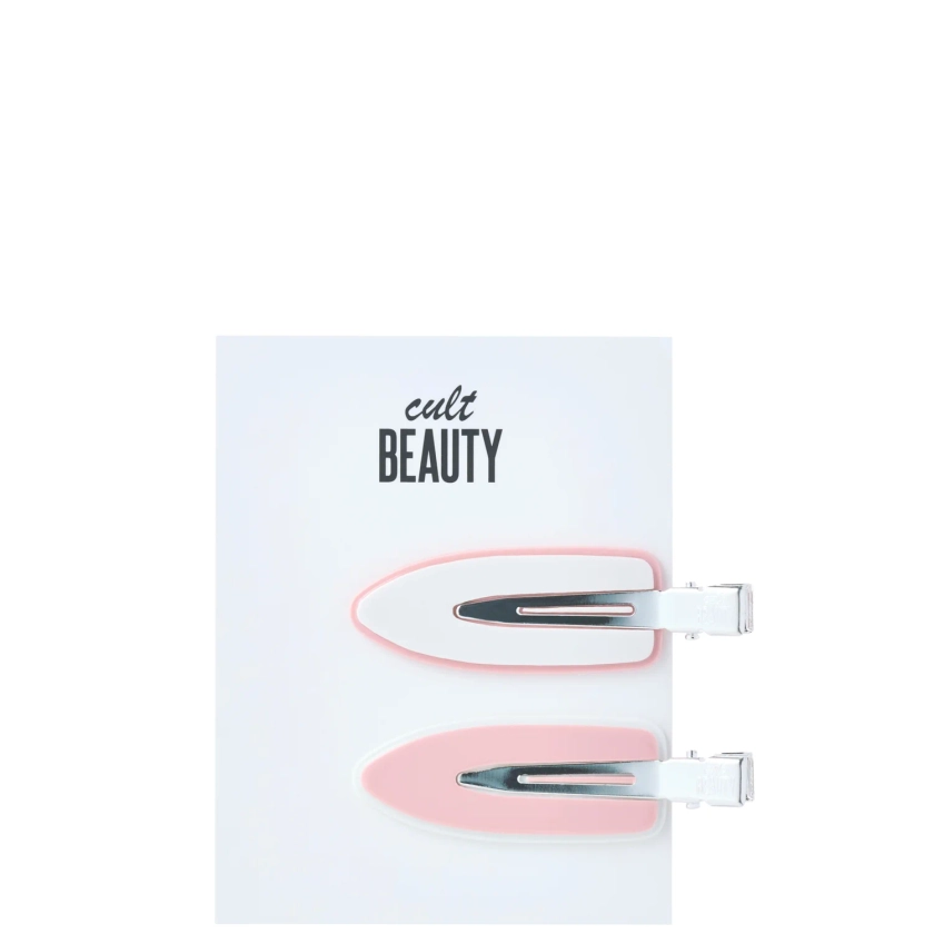 Cult Beauty Hair Clips - Pink/White (Pack of 2)