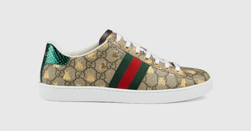 Gucci Women's Ace GG Supreme sneaker with bees
