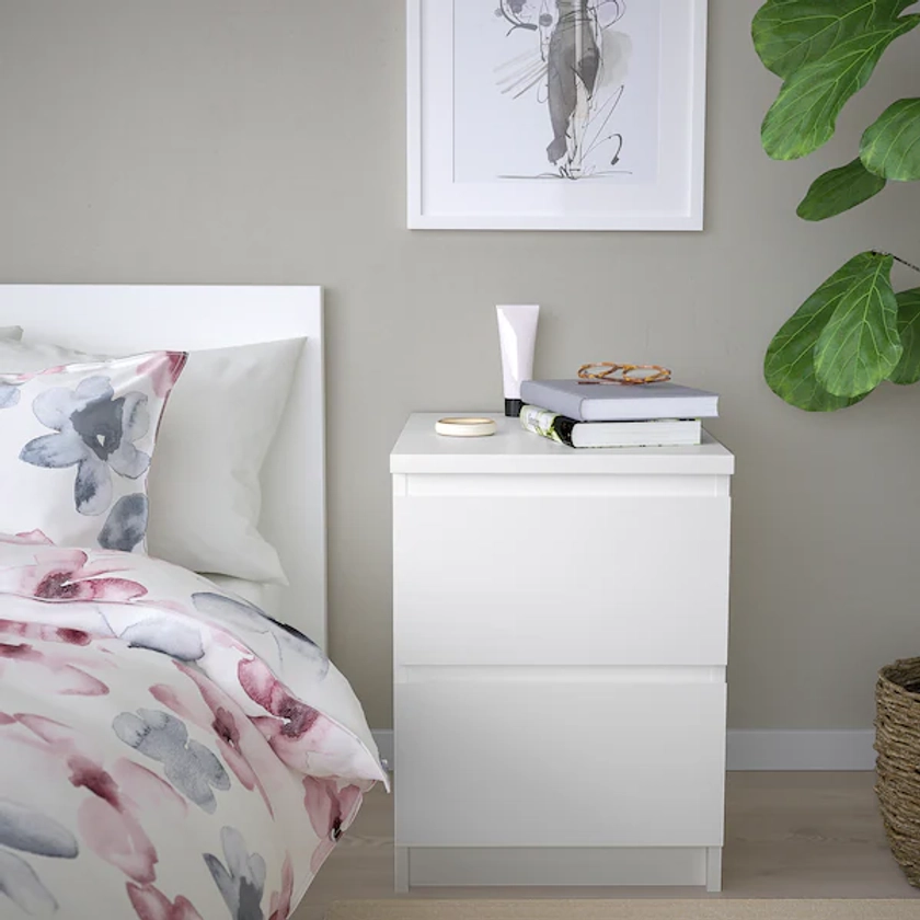 MALM white, Chest of 2 drawers, 40x55 cm - IKEA