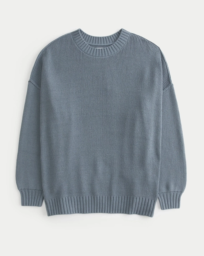 Women's Oversized Crew Sweater | Women's Tops | HollisterCo.com