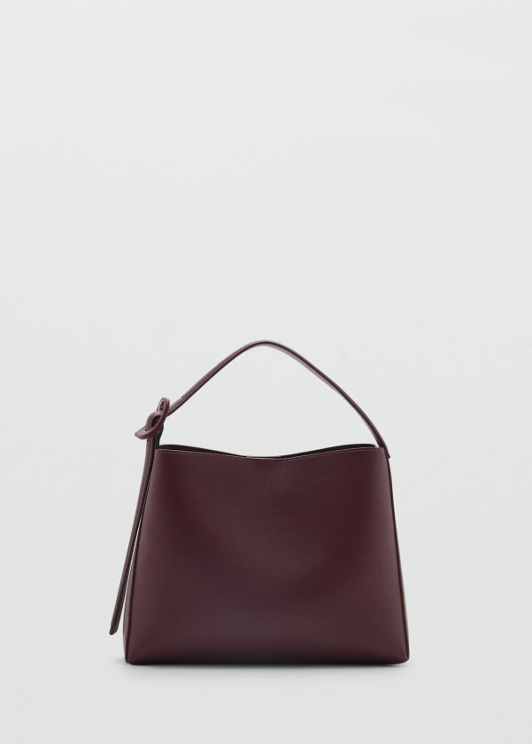 Shopper bag with buckle - Woman | MANGO USA