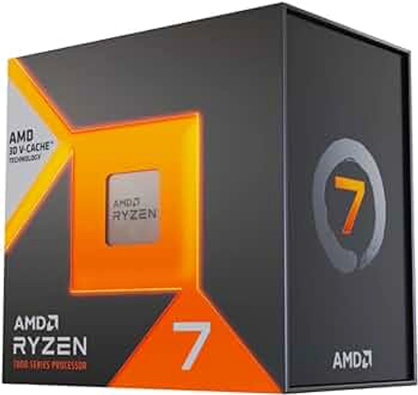 AMD Ryzen 7 7800X3D Processeur avec La Technologie 3D V-Cache, 8 Cœurs/16 Threads Débridés, Architecture Zen 4, 104M Cache, 120W TDP, Jusqu'à 5,0 GHz Fréquence Boost, Socket AMD 5, DDR5 & PCIe 5.0