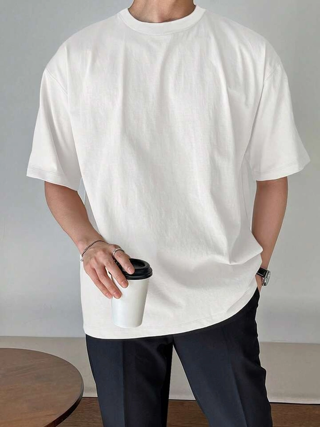 DAZY Homme T-shirt En Coton Unicolore