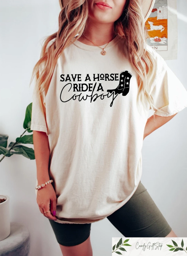 Save A Horse Ride A Cowboy Shirt, Bachelorette Party Shirt, Bridal Party Shirt, Save A Horse Ride A Cowboy Funny T Shirt Horse Riding Tee