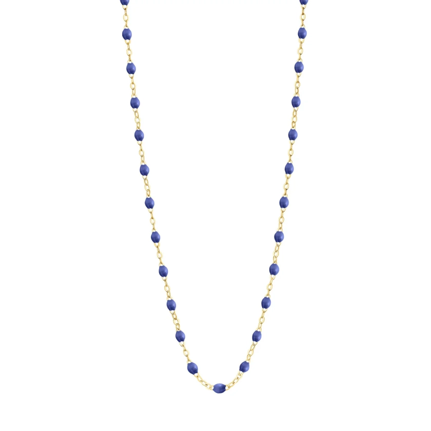 Collier bleuet Classique Gigi, or jaune, 45 cm