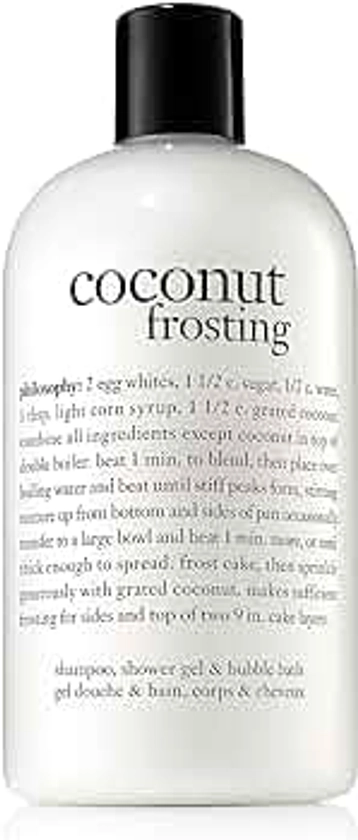 philosophy coconut frosting shower gel | 480ml | bubble bath | body wash | Packaging may vary