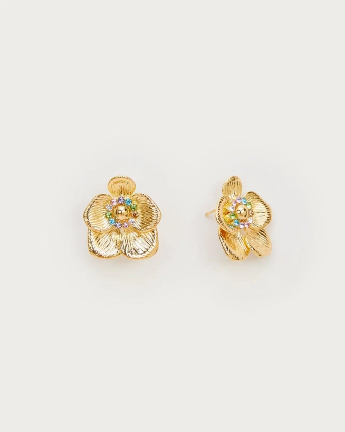 Pansy Earrings| en route jewelry | en route jewelry