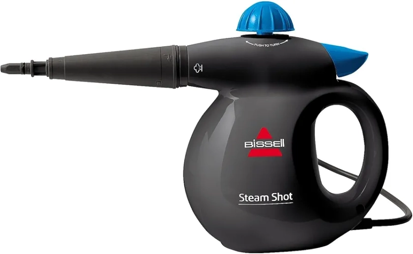 BISSELL SteamShot | Multi-Purpose Handheld Steam Cleaner | Natural Chemical-Free Cleaning | 2635E, Titanium/Bossanova Blue