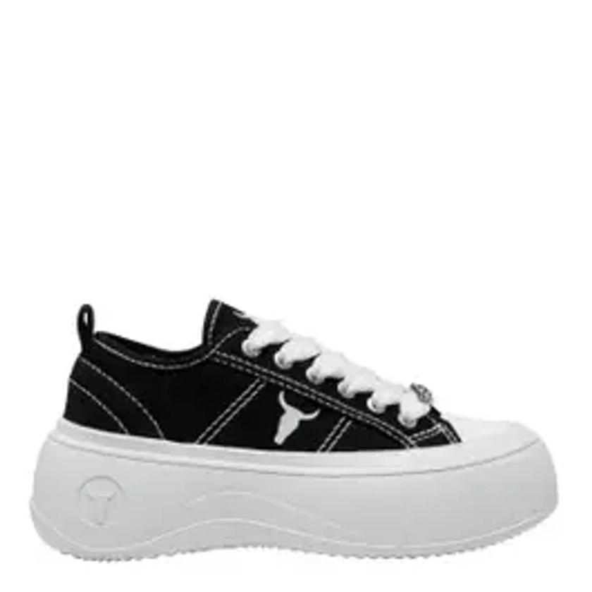 INTENTIONS BLACK CANVAS SNEAKERS