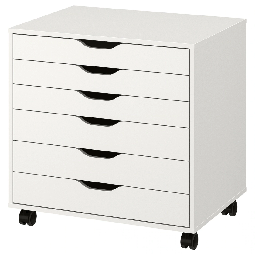 ALEX drawer unit on castors, white, 67x66 cm - IKEA