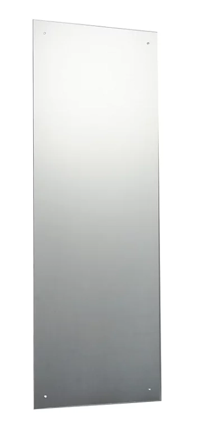120 x 60cm Rectangle Frameless Bathroom Mirror with Pre-drilled Holes and Wall Hanging Fittings | DIY at B&Q