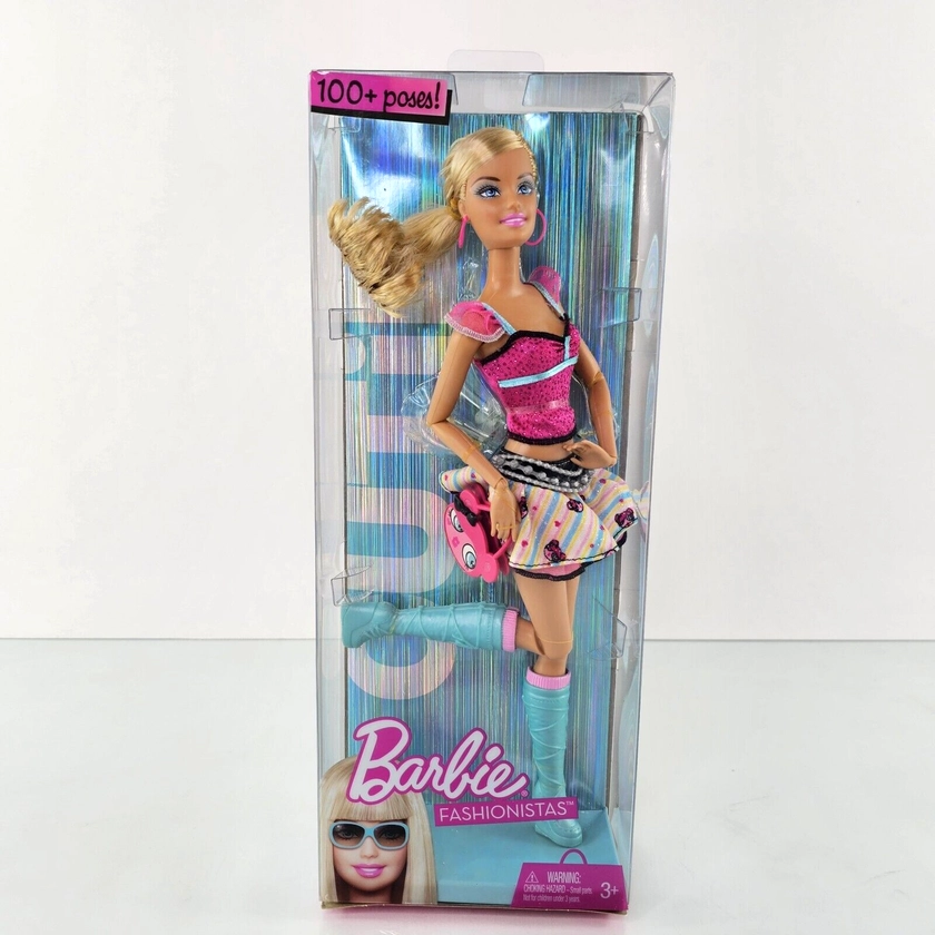 Barbie Fashionistas CUTIE Doll R9879 100 Poses Music Video Mattel 2009 NEW