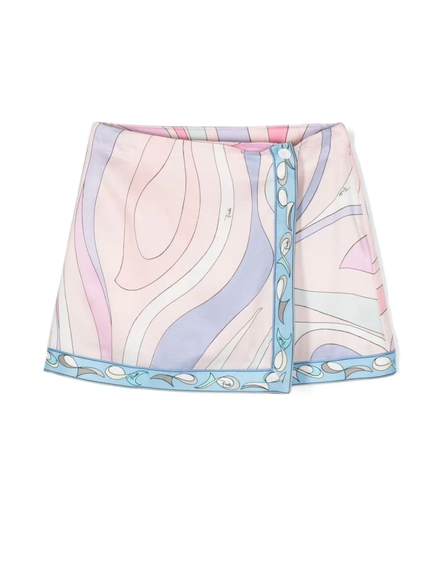 abstract pattern mini skirt