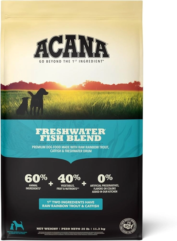 ACANA Grain Free Dry Dog Food, Freshwater Fish Dog Food Recipe, 25lb