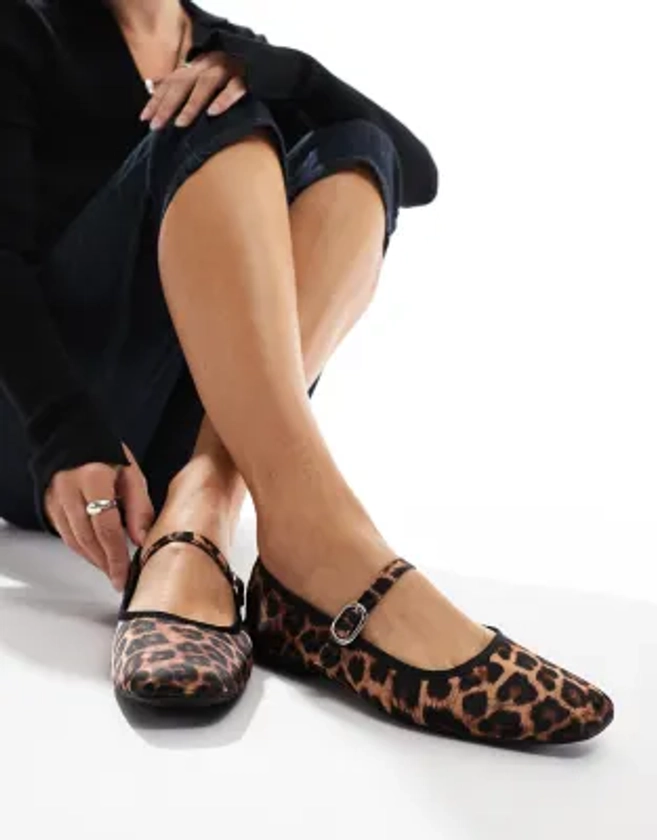 Stradivarius ballet shoe in leopard print | ASOS