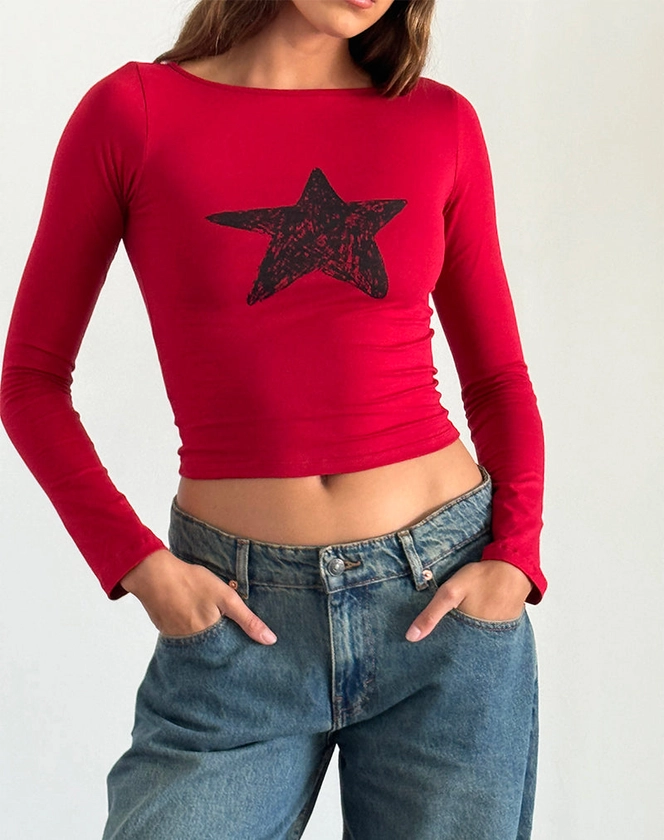 Amato Oversized Jumper in Red