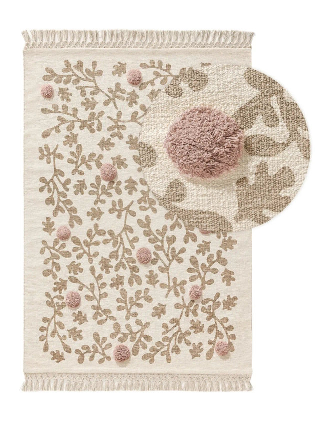 Kids rug Hana Cream/Rose