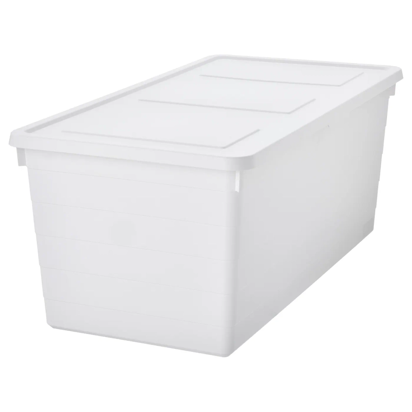 SOCKERBIT boîte de rangement avec couvercle, blanc, 38x76x30 cm - IKEA