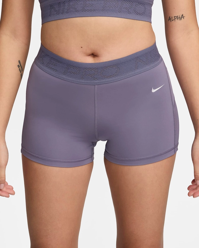 Nike Pro Women's Mid-Rise 7.5cm (approx.) Mesh-Panelled Shorts. Nike UK