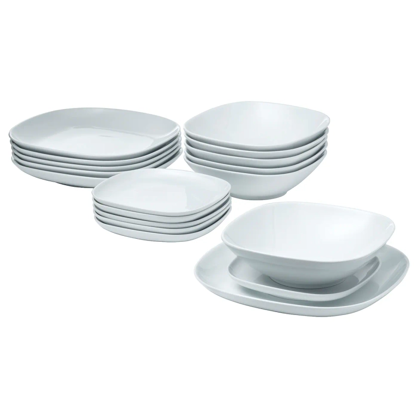 VÄRDERA 18-piece dinnerware set - white