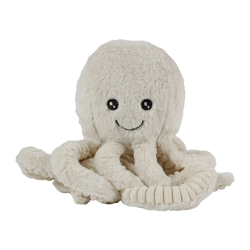 Peluche pieuvre polyester beige 21x17x13cm - Centrakor